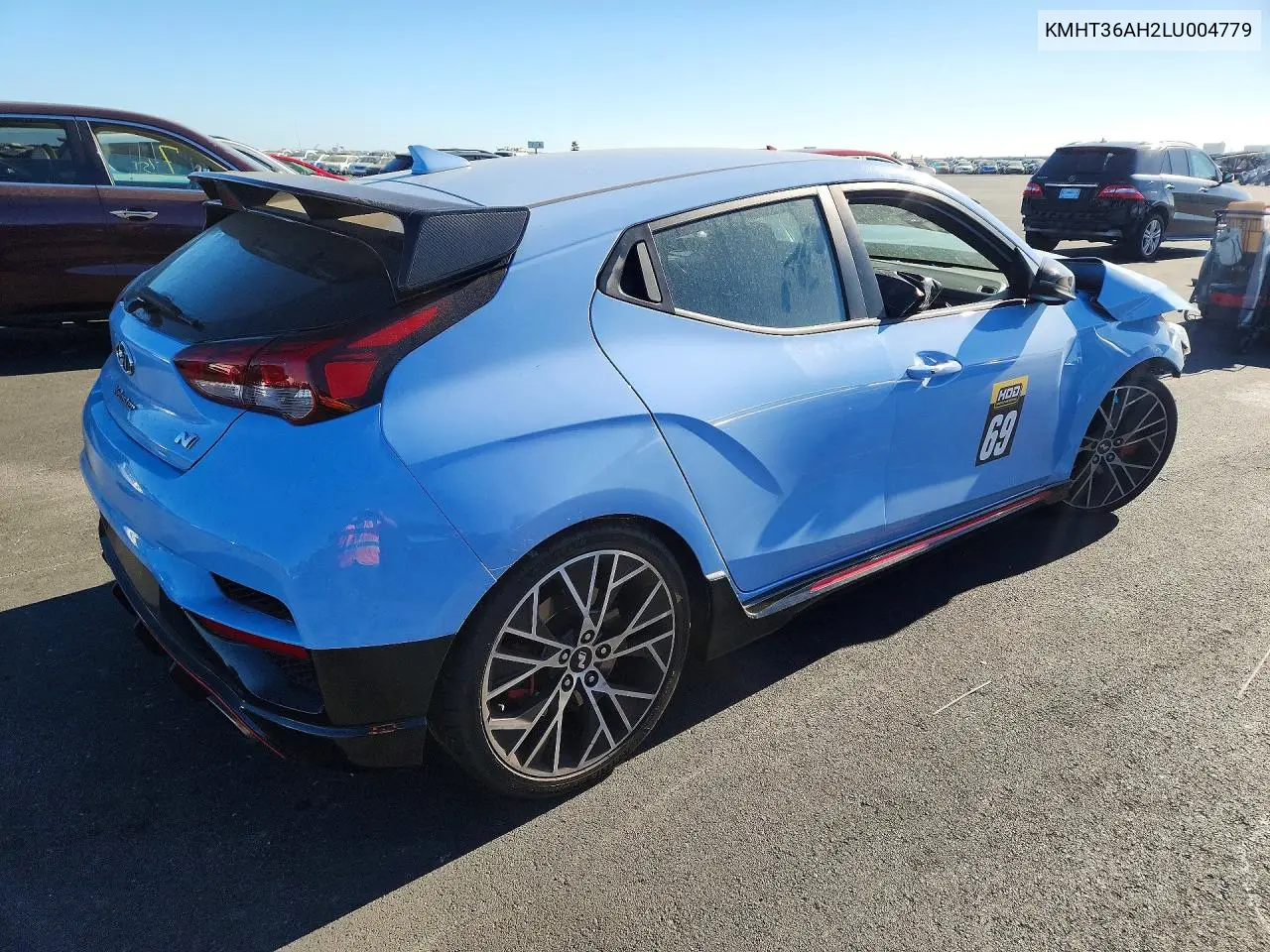 2020 Hyundai Veloster N Base VIN: KMHT36AH2LU004779 Lot: 61409976
