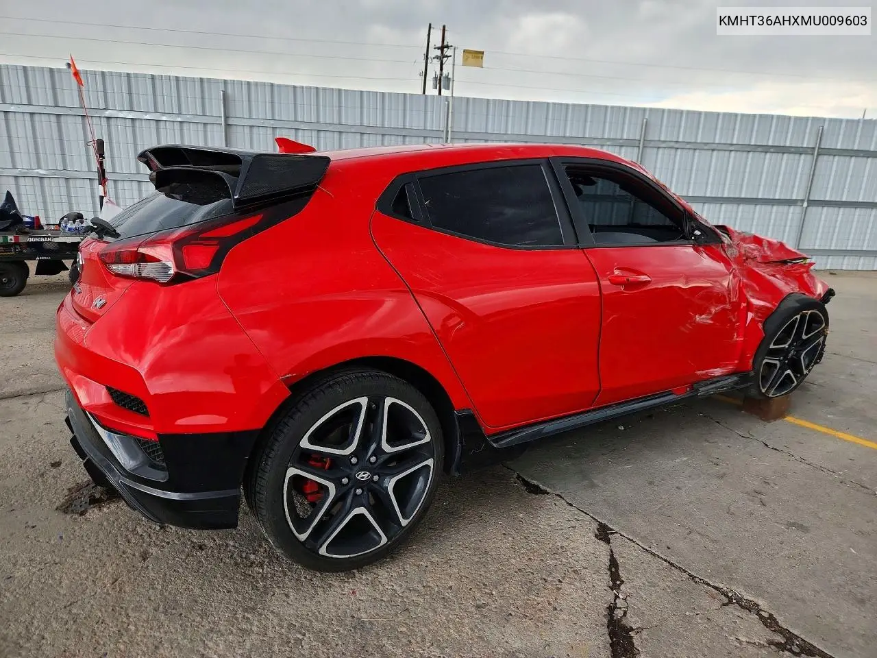 2021 Hyundai Veloster N Base VIN: KMHT36AHXMU009603 Lot: 60434576