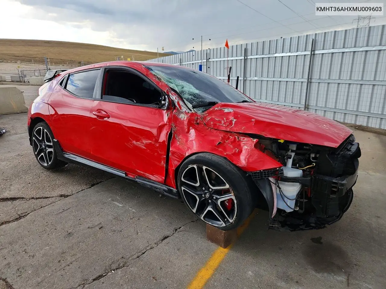 2021 Hyundai Veloster N Base VIN: KMHT36AHXMU009603 Lot: 60434576