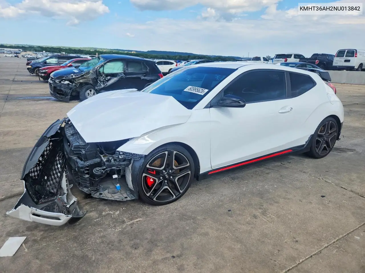 2022 Hyundai Veloster N Base VIN: KMHT36AH2NU013842 Lot: 60995626