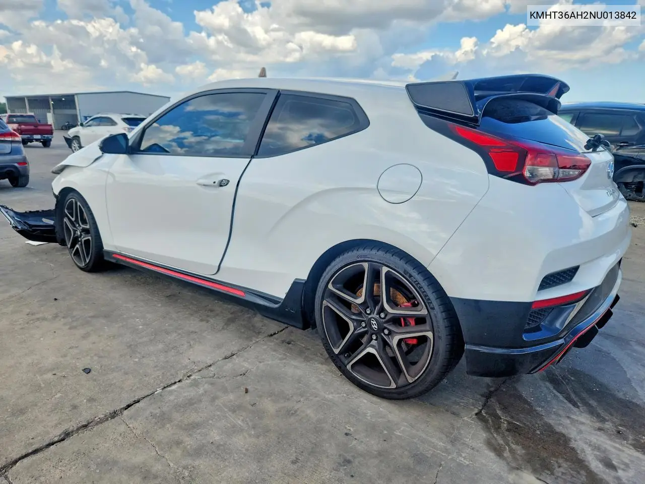 2022 Hyundai Veloster N Base VIN: KMHT36AH2NU013842 Lot: 60995626