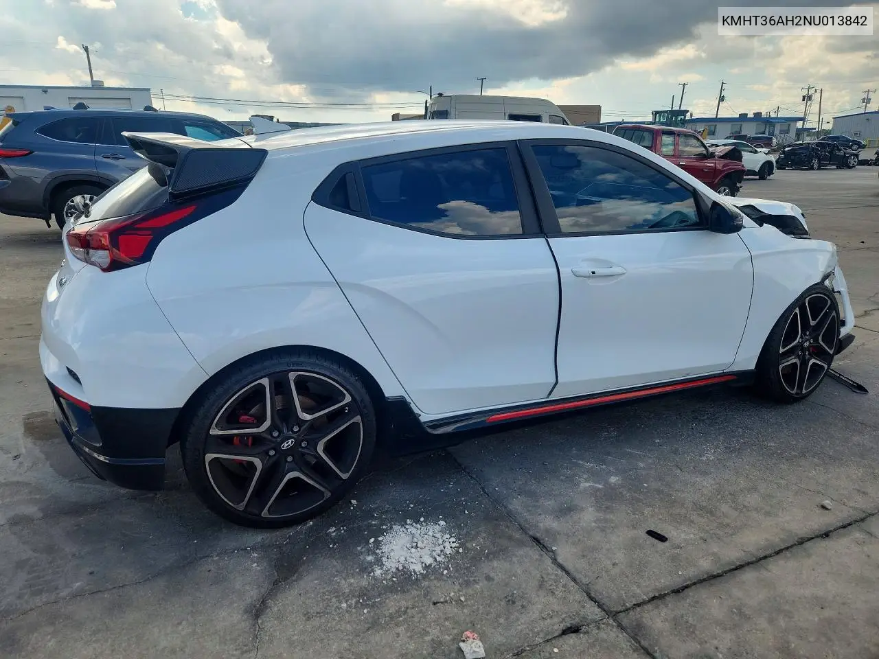 2022 Hyundai Veloster N Base VIN: KMHT36AH2NU013842 Lot: 60995626