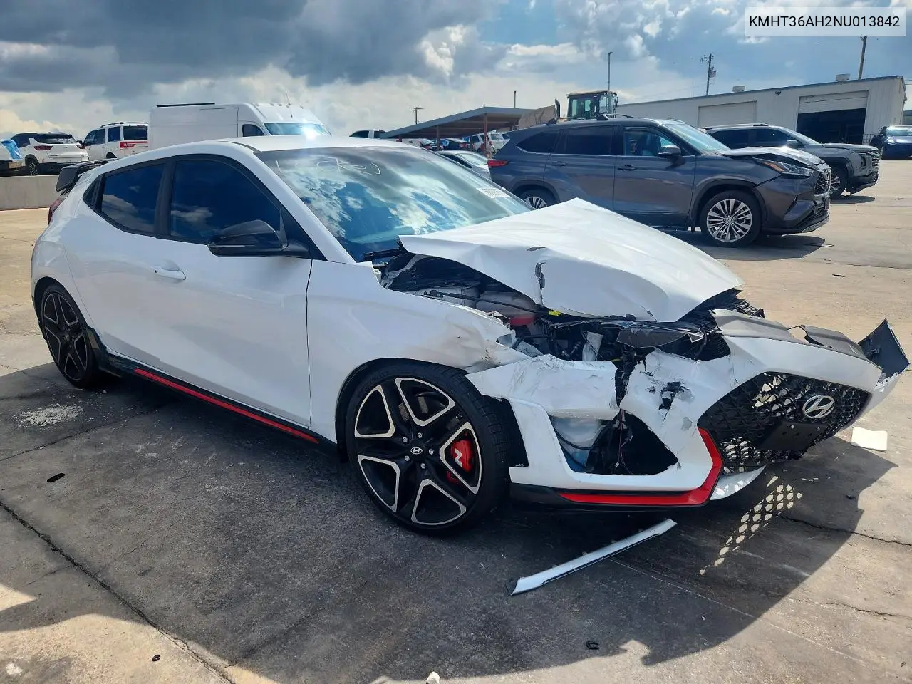 2022 Hyundai Veloster N Base VIN: KMHT36AH2NU013842 Lot: 60995626