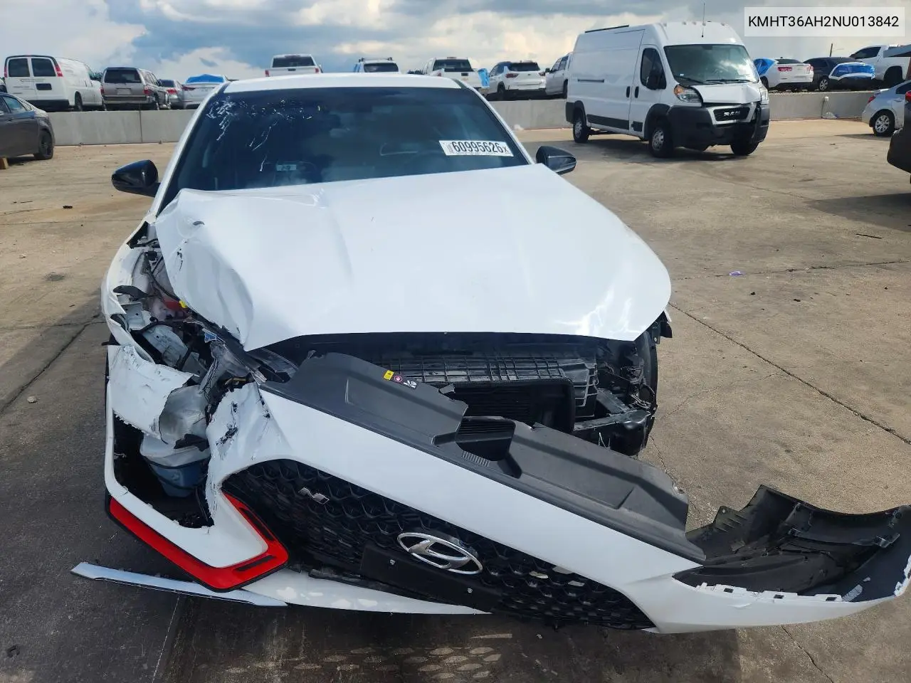 2022 Hyundai Veloster N Base VIN: KMHT36AH2NU013842 Lot: 60995626