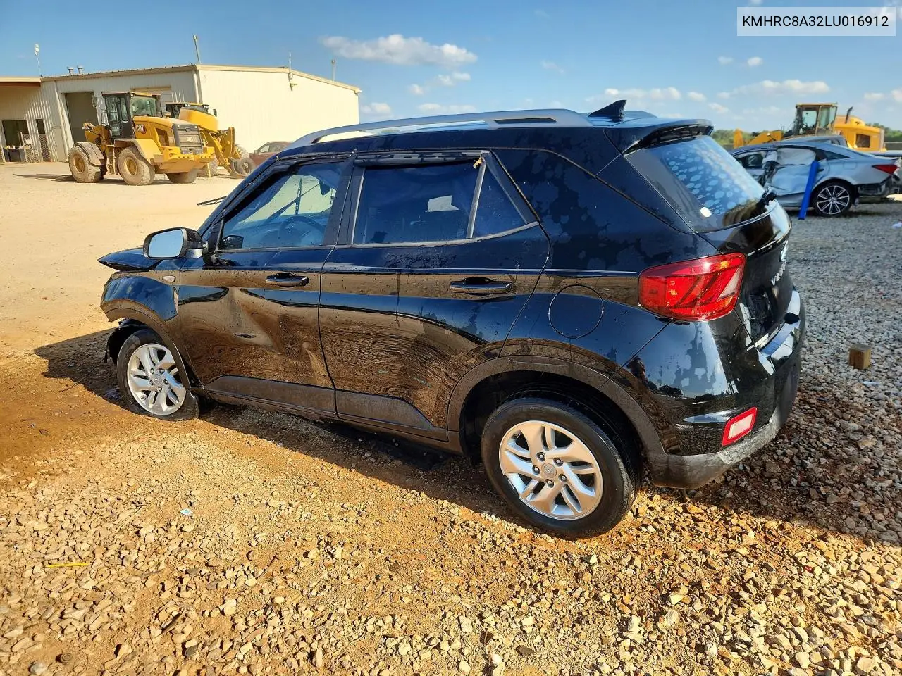 2020 Hyundai Venue Sel VIN: KMHRC8A32LU016912 Lot: 59188516