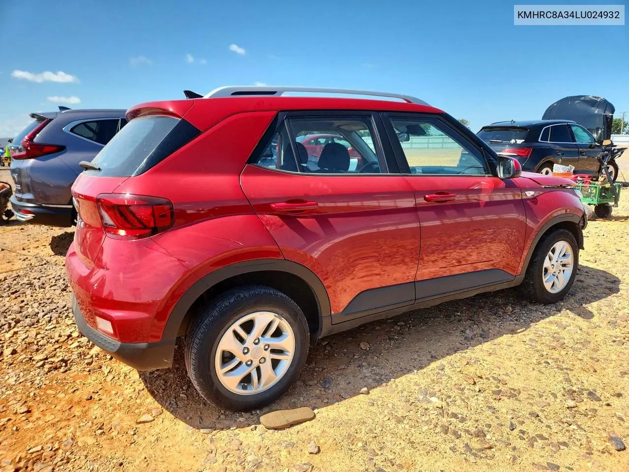 2020 Hyundai Venue Sel VIN: KMHRC8A34LU024932 Lot: 59323666
