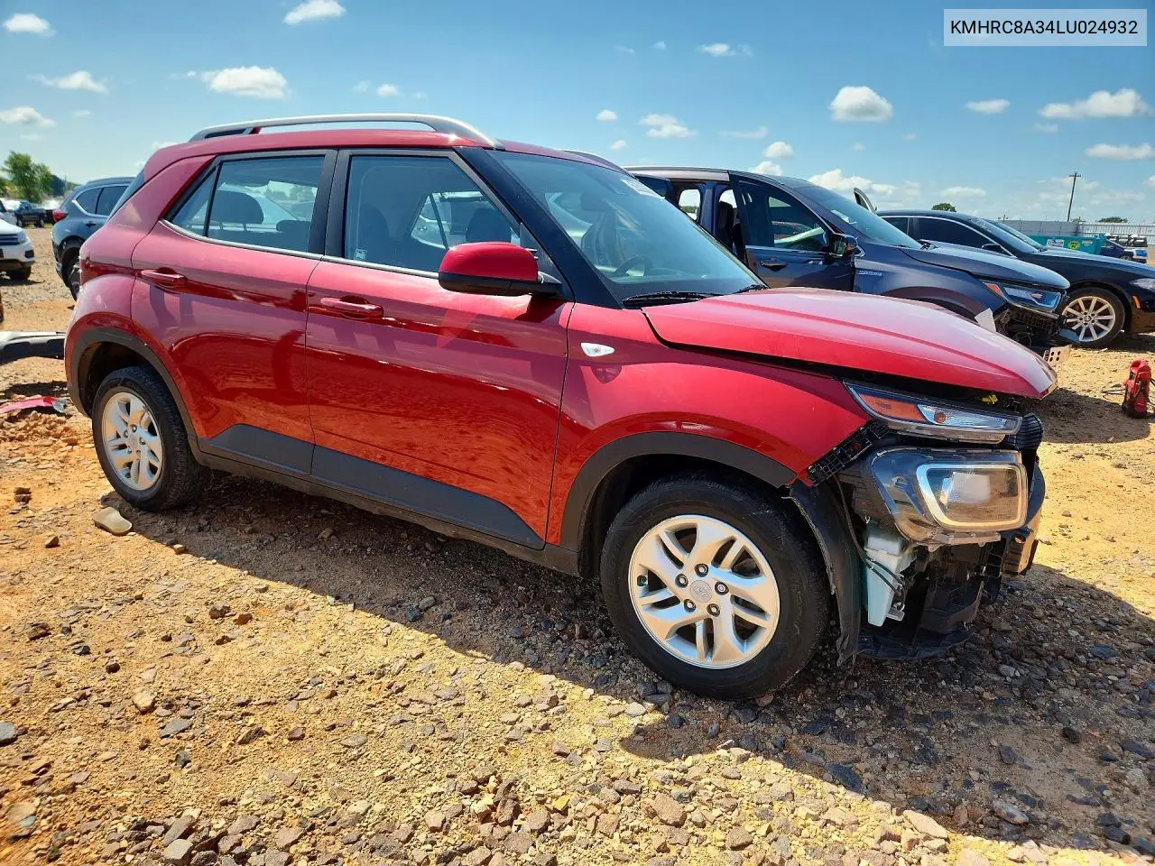 2020 Hyundai Venue Sel VIN: KMHRC8A34LU024932 Lot: 59323666