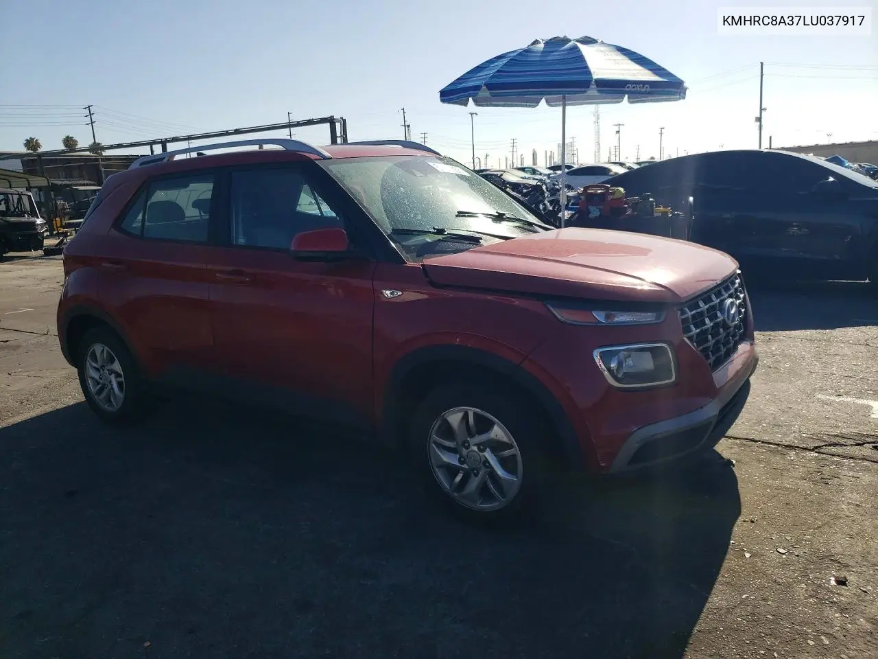2020 Hyundai Venue Sel VIN: KMHRC8A37LU037917 Lot: 60138356