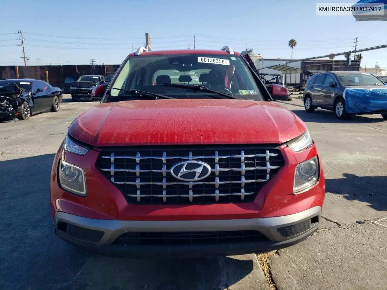 2020 Hyundai Venue Sel VIN: KMHRC8A37LU037917 Lot: 60138356