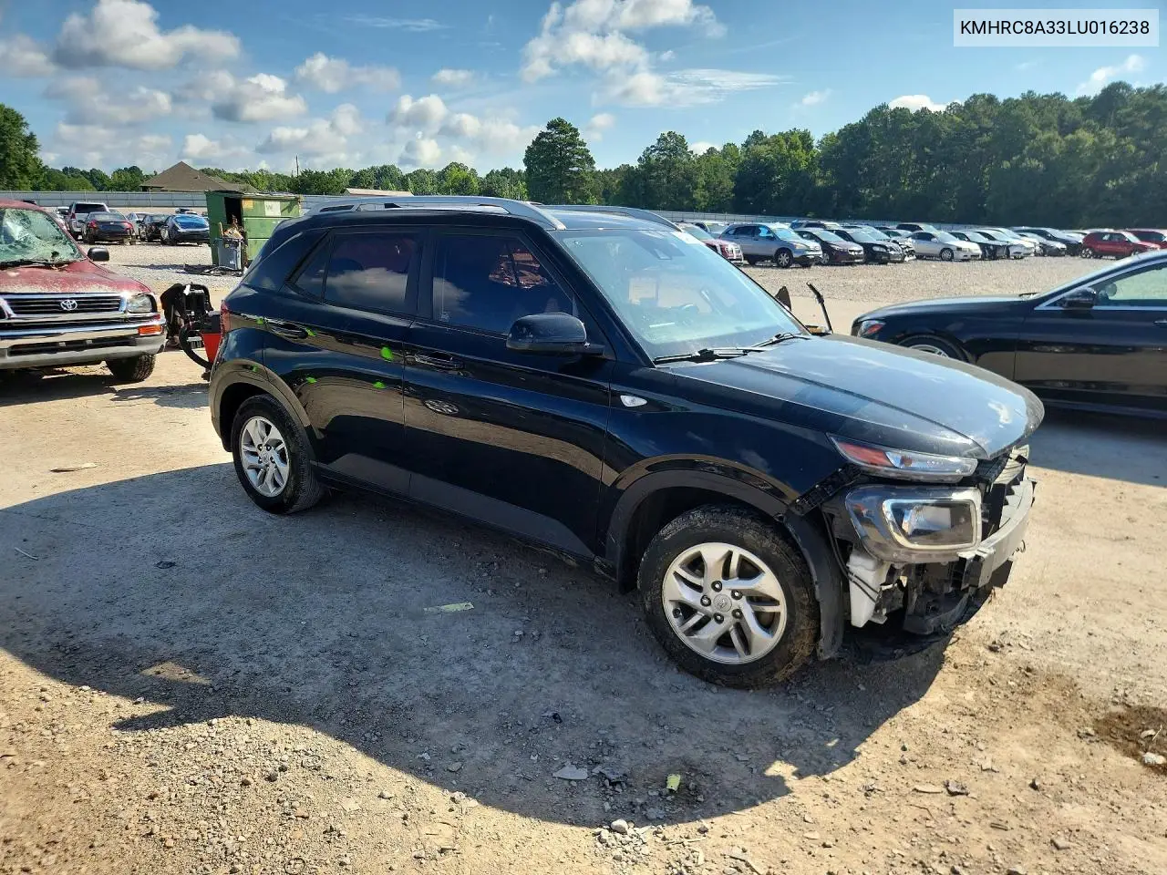 2020 Hyundai Venue Sel VIN: KMHRC8A33LU016238 Lot: 60405006