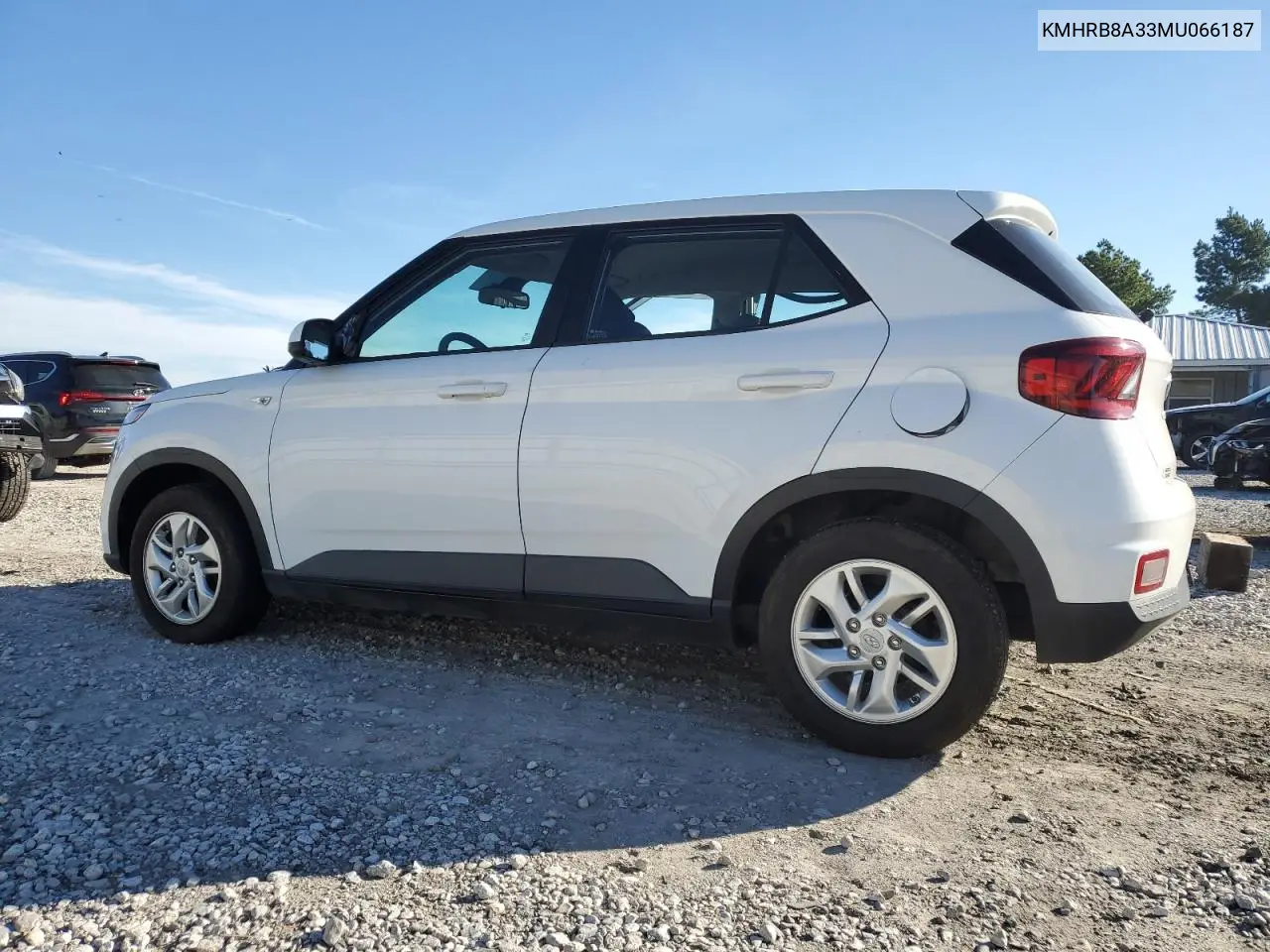 KMHRB8A33MU066187 2021 Hyundai Venue Se