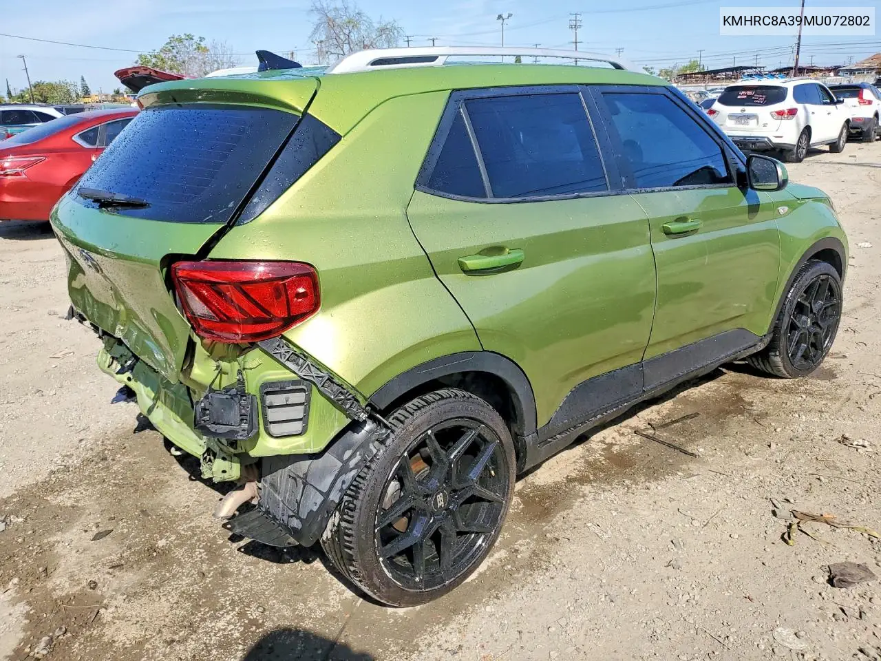 KMHRC8A39MU072802 2021 Hyundai Venue Sel