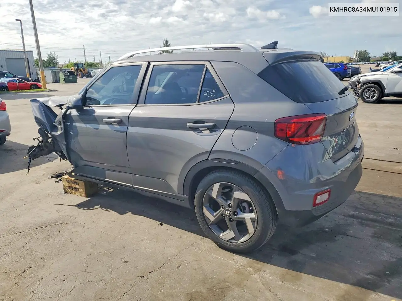2021 Hyundai Venue Sel VIN: KMHRC8A34MU101915 Lot: 57057836