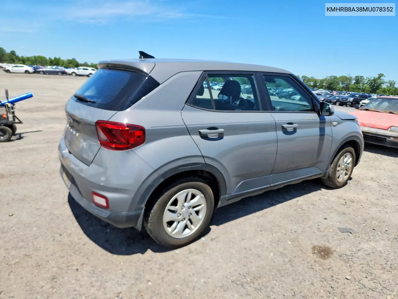 2021 Hyundai Venue Se VIN: KMHRB8A38MU078352 Lot: 58158786