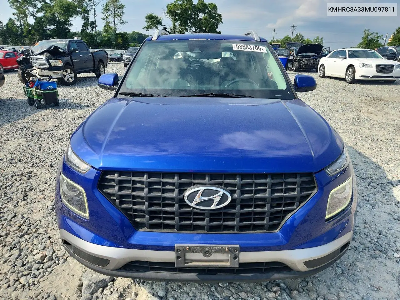 2021 Hyundai Venue Sel VIN: KMHRC8A33MU097811 Lot: 58583706