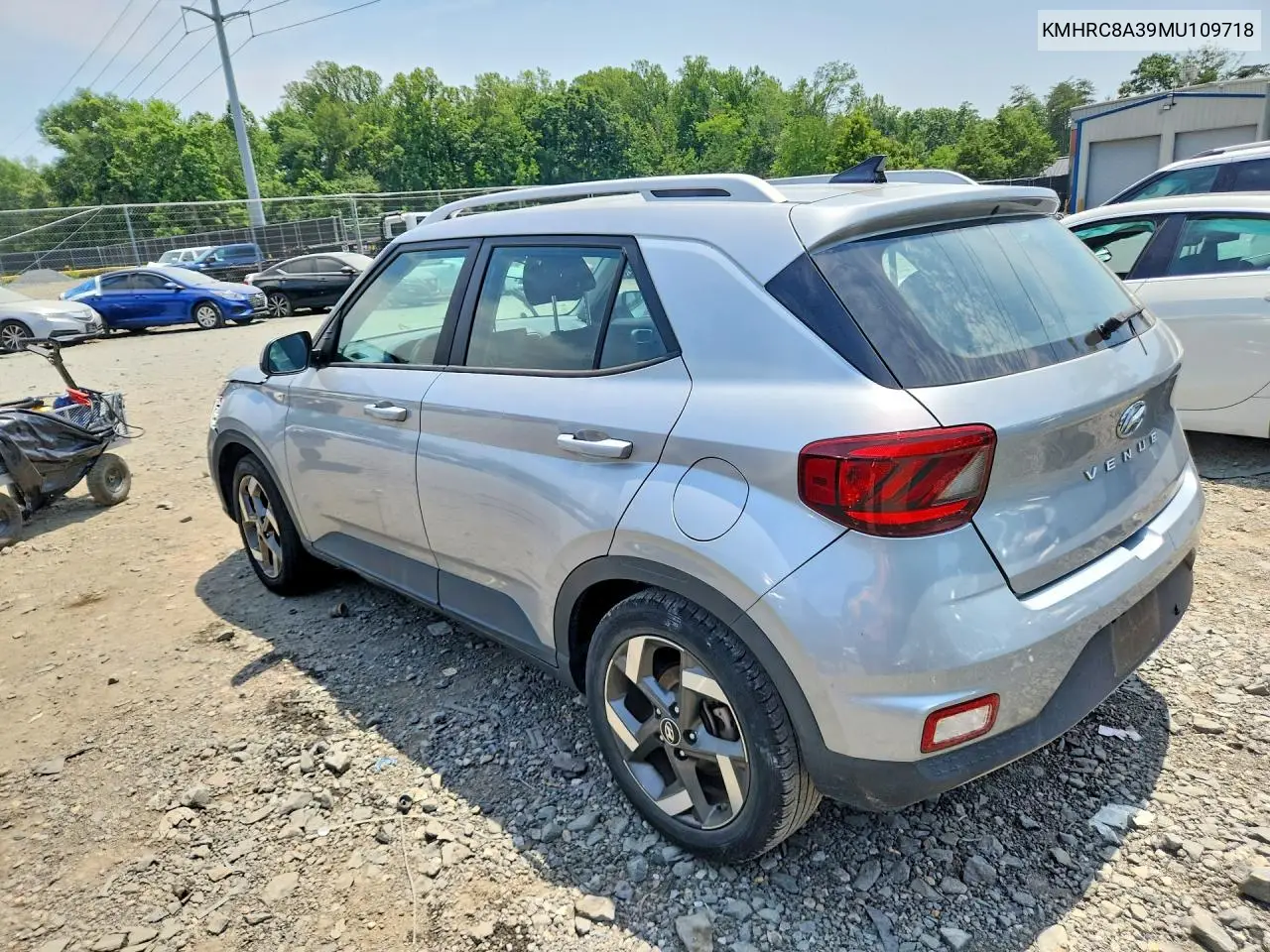 2021 Hyundai Venue Sel VIN: KMHRC8A39MU109718 Lot: 58916626