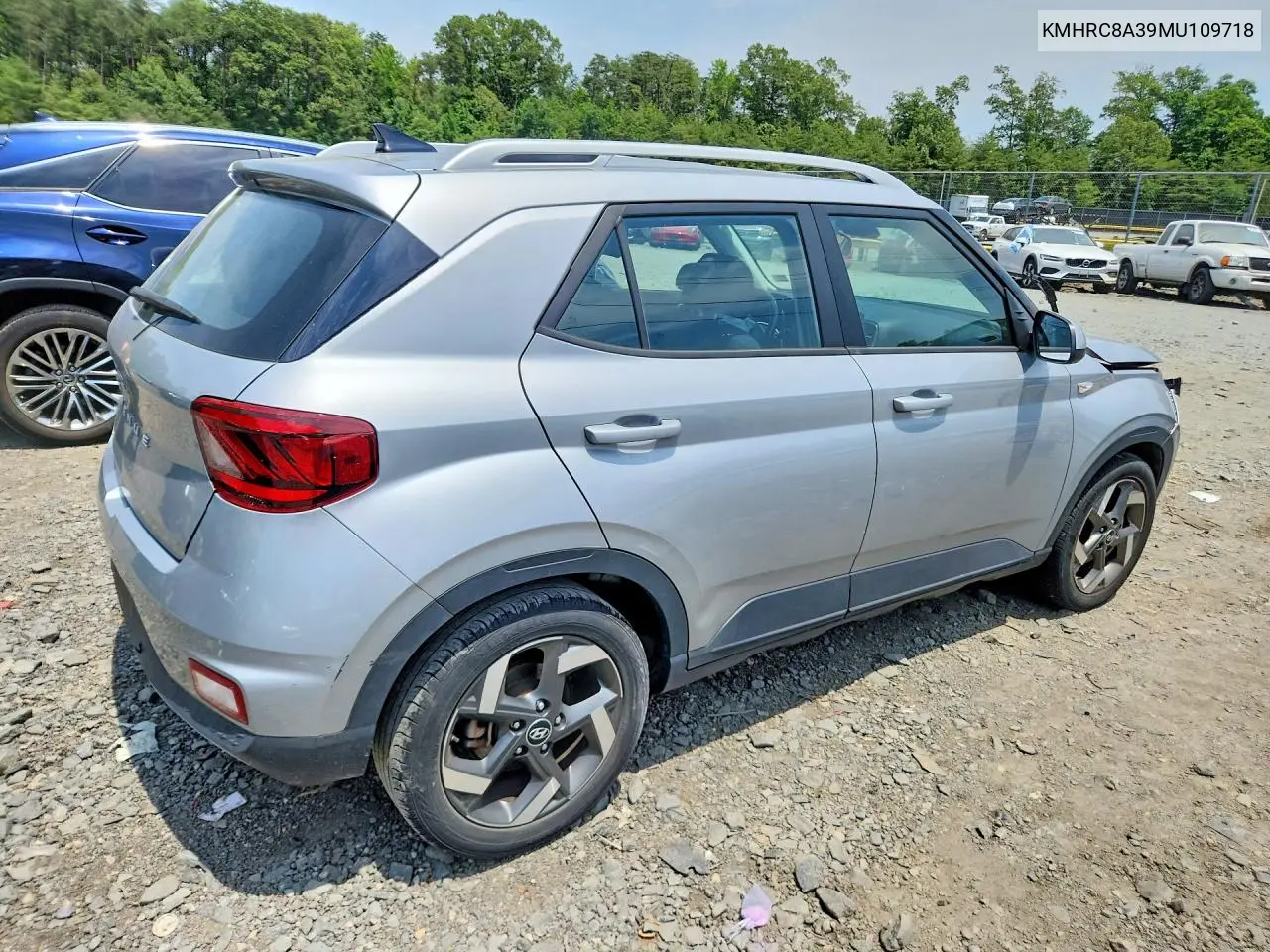 2021 Hyundai Venue Sel VIN: KMHRC8A39MU109718 Lot: 58916626