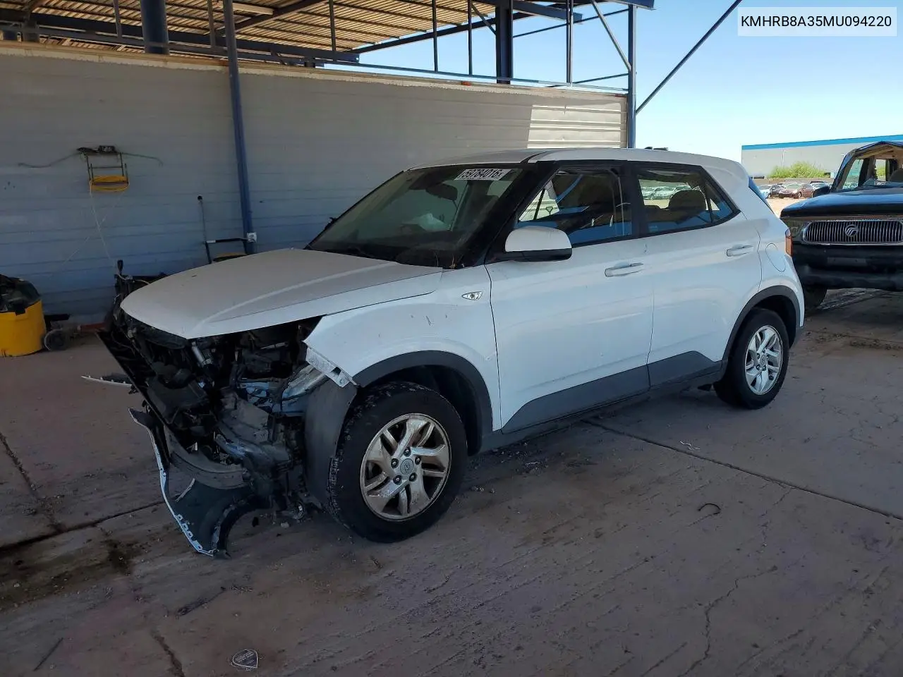 2021 Hyundai Venue Se VIN: KMHRB8A35MU094220 Lot: 59784016