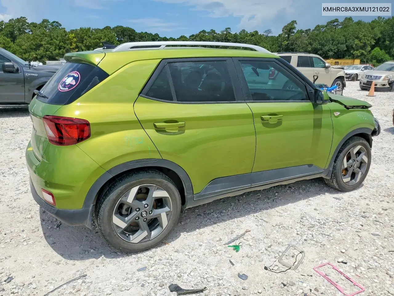 2021 Hyundai Venue Sel VIN: KMHRC8A3XMU121022 Lot: 59823406