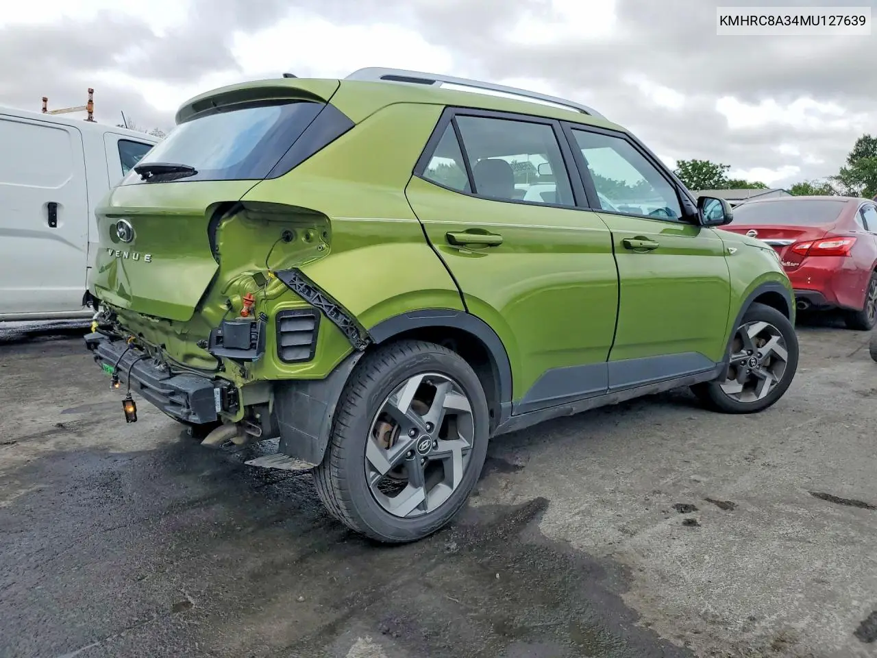 2021 Hyundai Venue Sel VIN: KMHRC8A34MU127639 Lot: 59890796