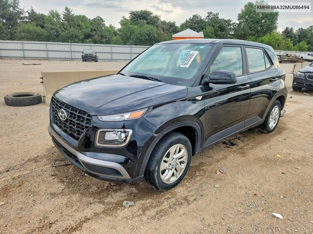 2021 Hyundai Venue Se VIN: KMHRB8A32MU086494 Lot: 60393086