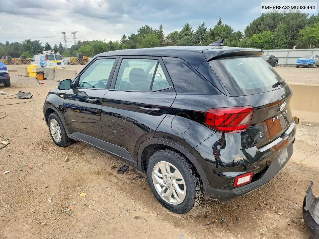 2021 Hyundai Venue Se VIN: KMHRB8A32MU086494 Lot: 60393086