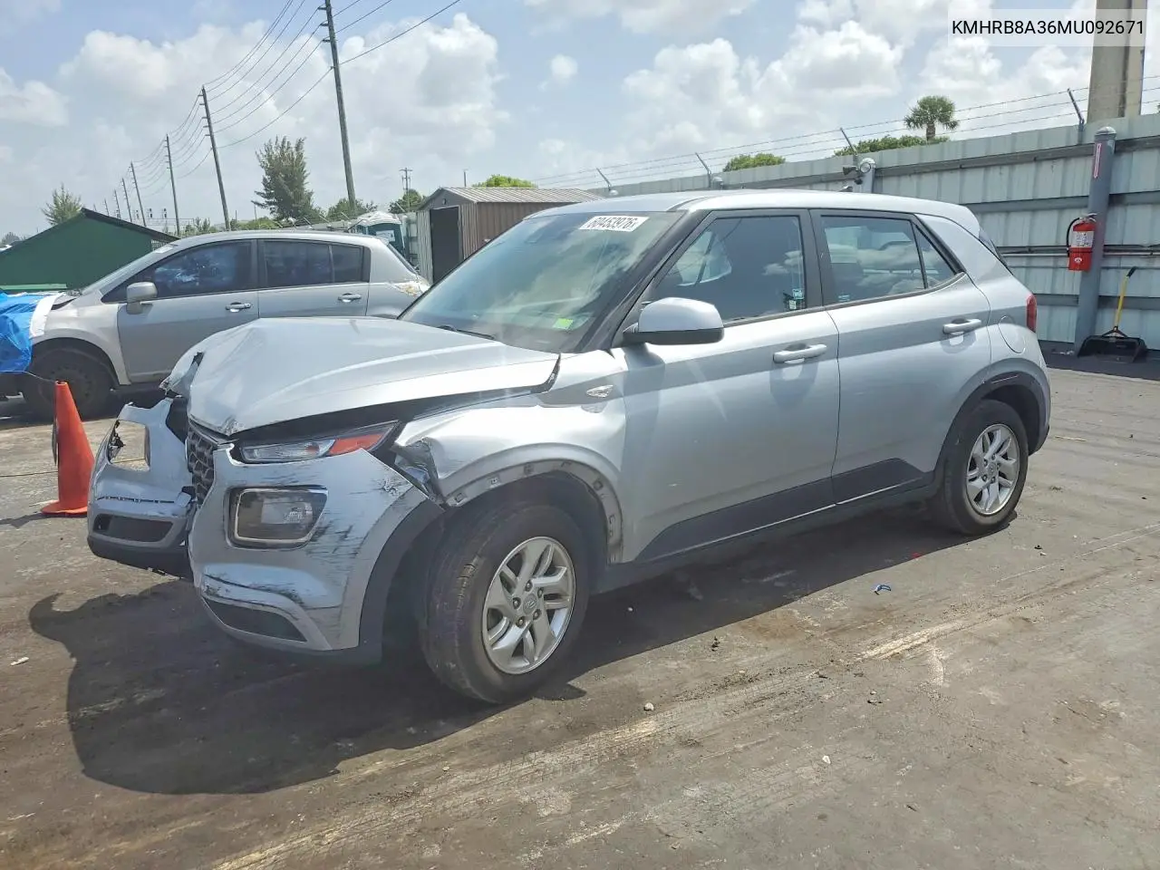 2021 Hyundai Venue Se VIN: KMHRB8A36MU092671 Lot: 60453976