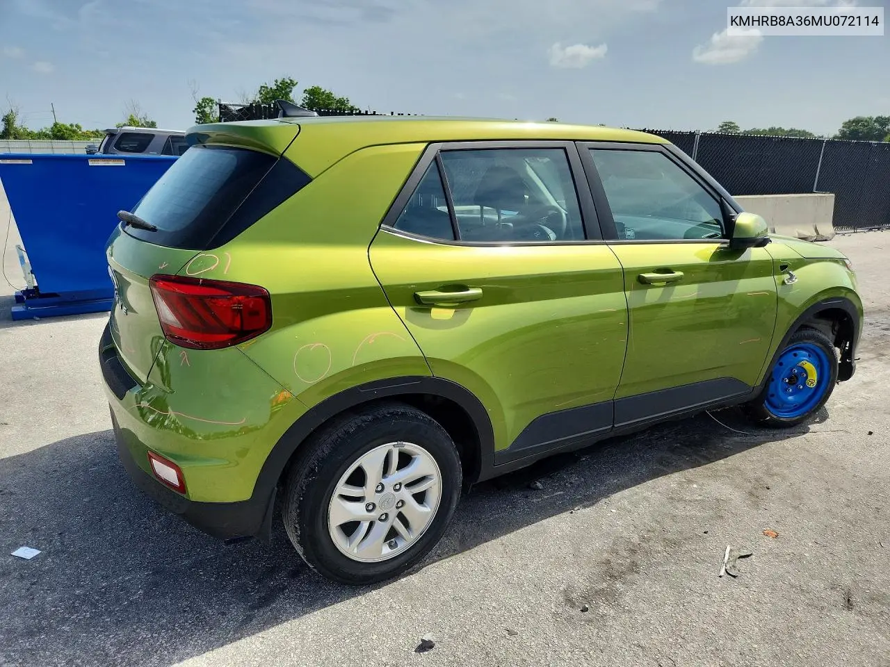2021 Hyundai Venue Se VIN: KMHRB8A36MU072114 Lot: 60512366