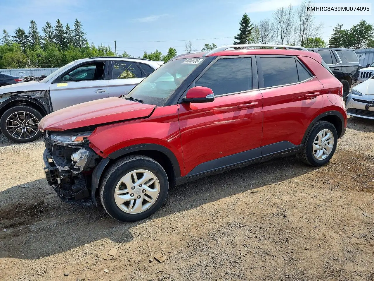 2021 Hyundai Venue Sel VIN: KMHRC8A39MU074095 Lot: 60846736