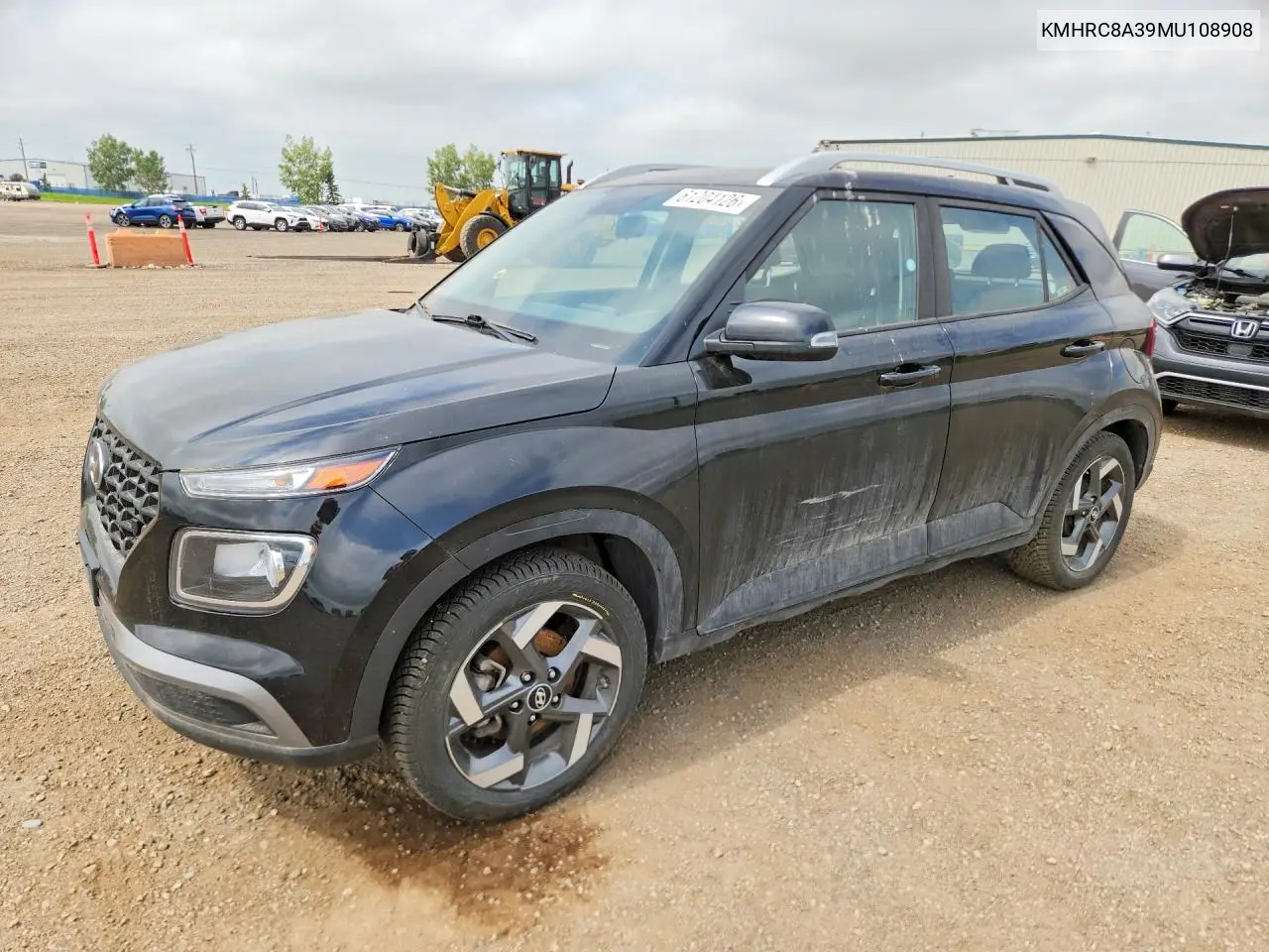 2021 Hyundai Venue Sel VIN: KMHRC8A39MU108908 Lot: 61204126
