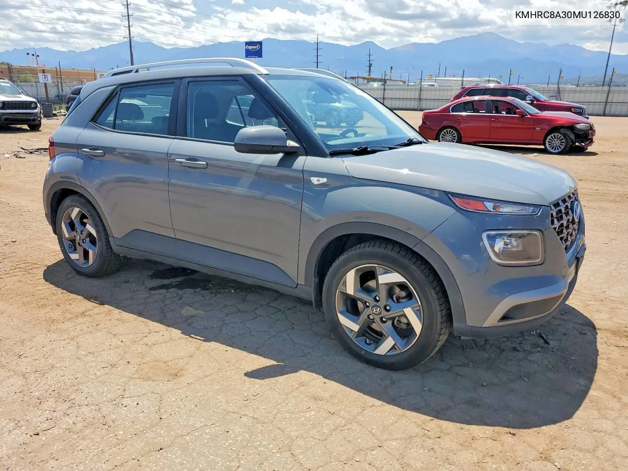 2021 Hyundai Venue Sel VIN: KMHRC8A30MU126830 Lot: 61409876