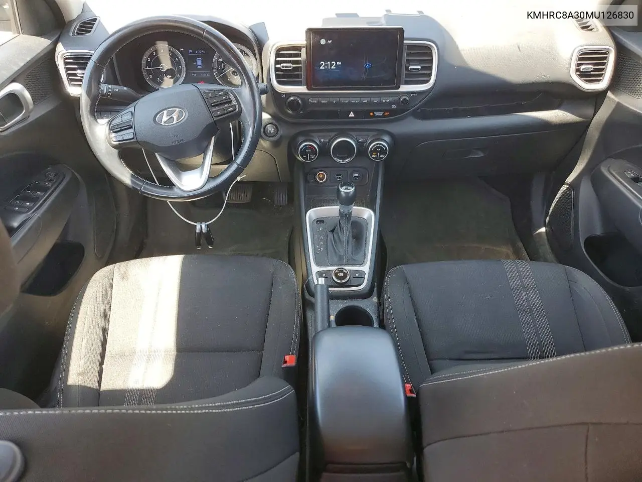 2021 Hyundai Venue Sel VIN: KMHRC8A30MU126830 Lot: 61409876
