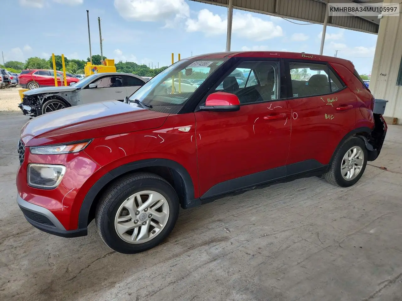 2021 Hyundai Venue Se VIN: KMHRB8A34MU105997 Lot: 61574386