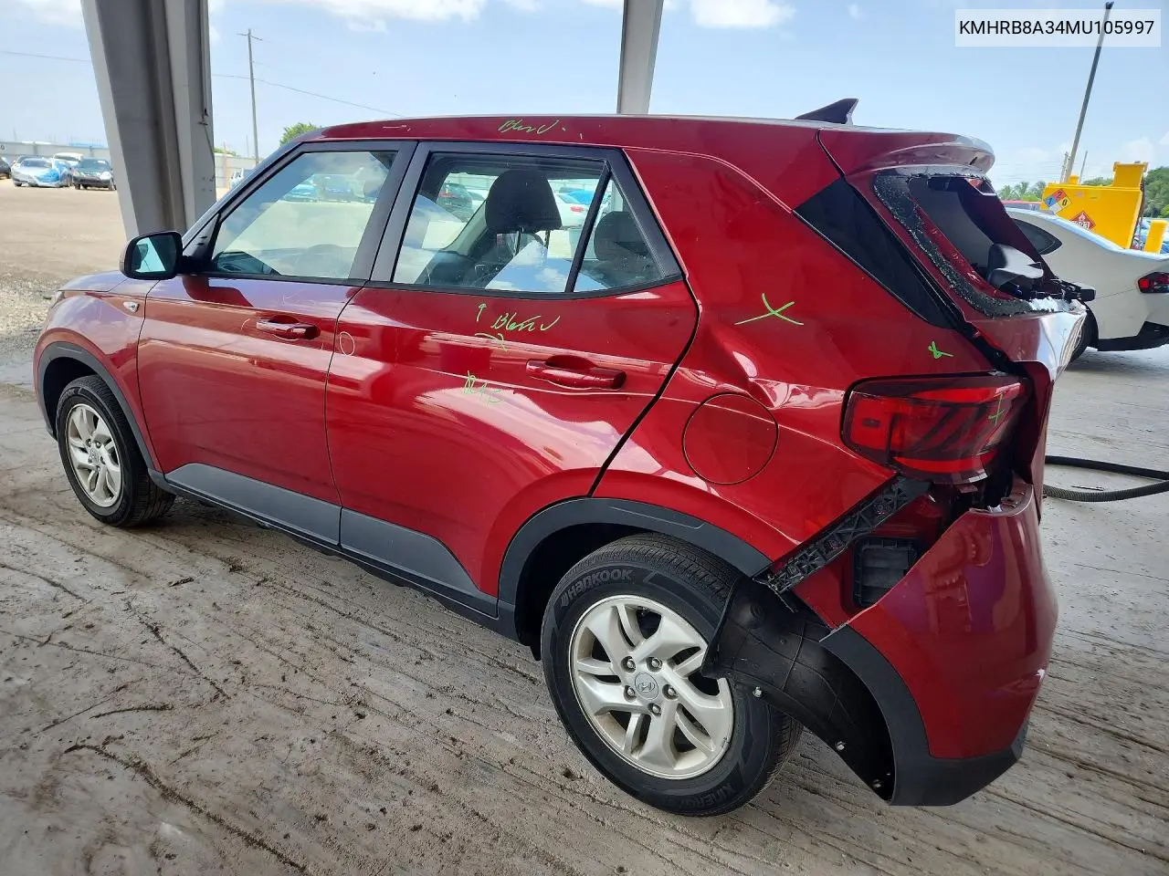 2021 Hyundai Venue Se VIN: KMHRB8A34MU105997 Lot: 61574386