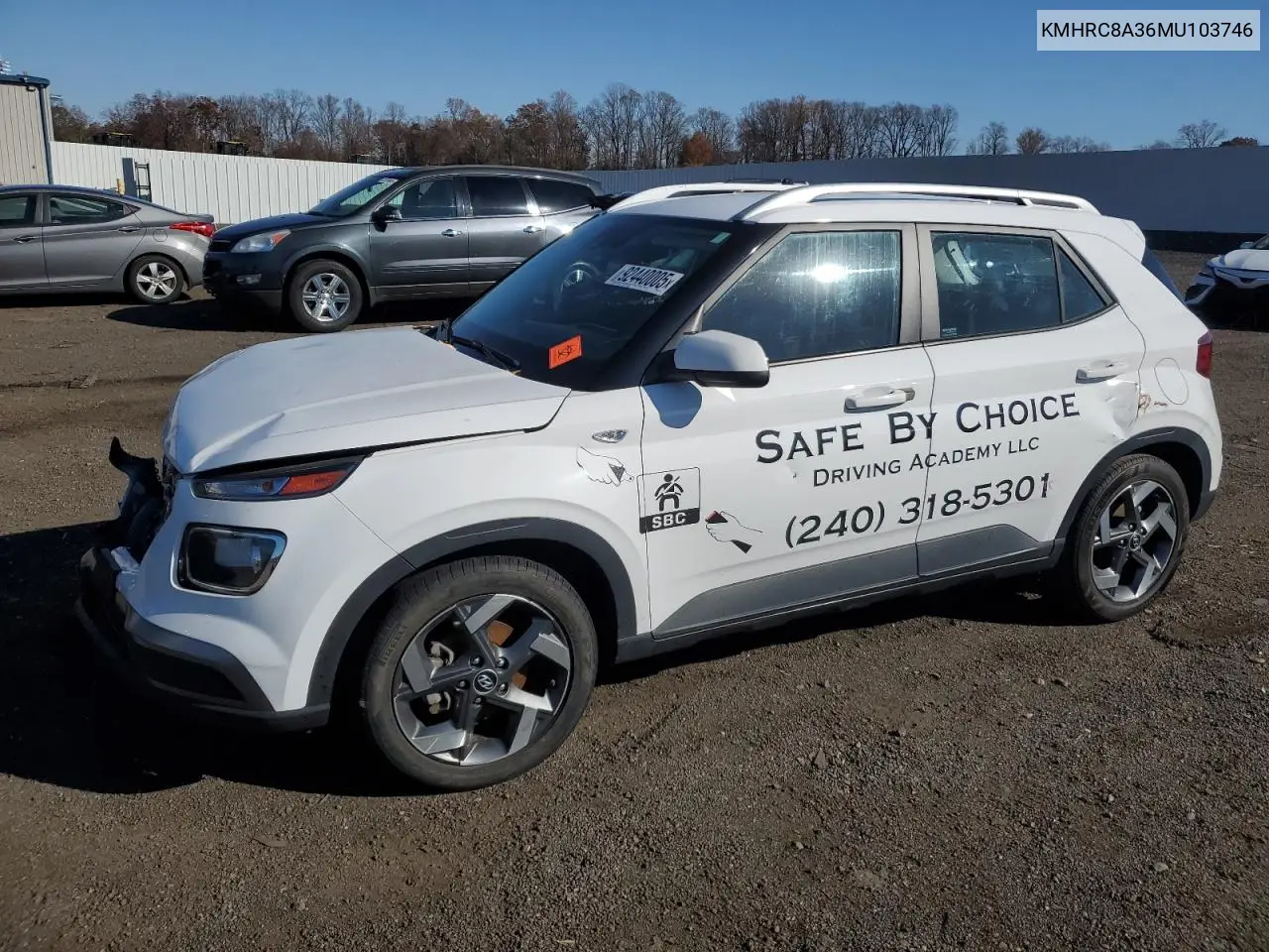 KMHRC8A36MU103746 2021 Hyundai Venue Sel