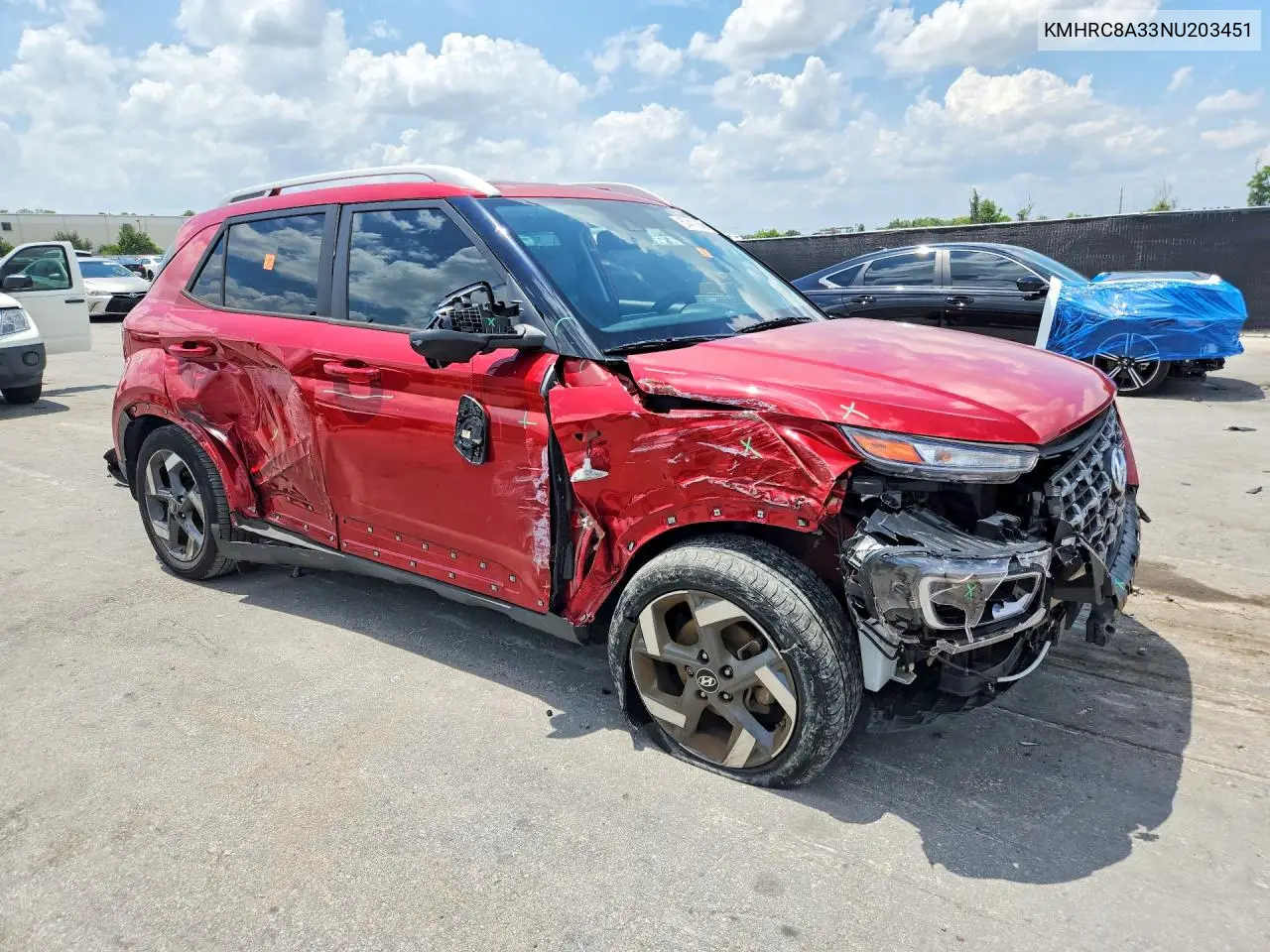 2022 Hyundai Venue Limited VIN: KMHRC8A33NU203451 Lot: 57417856