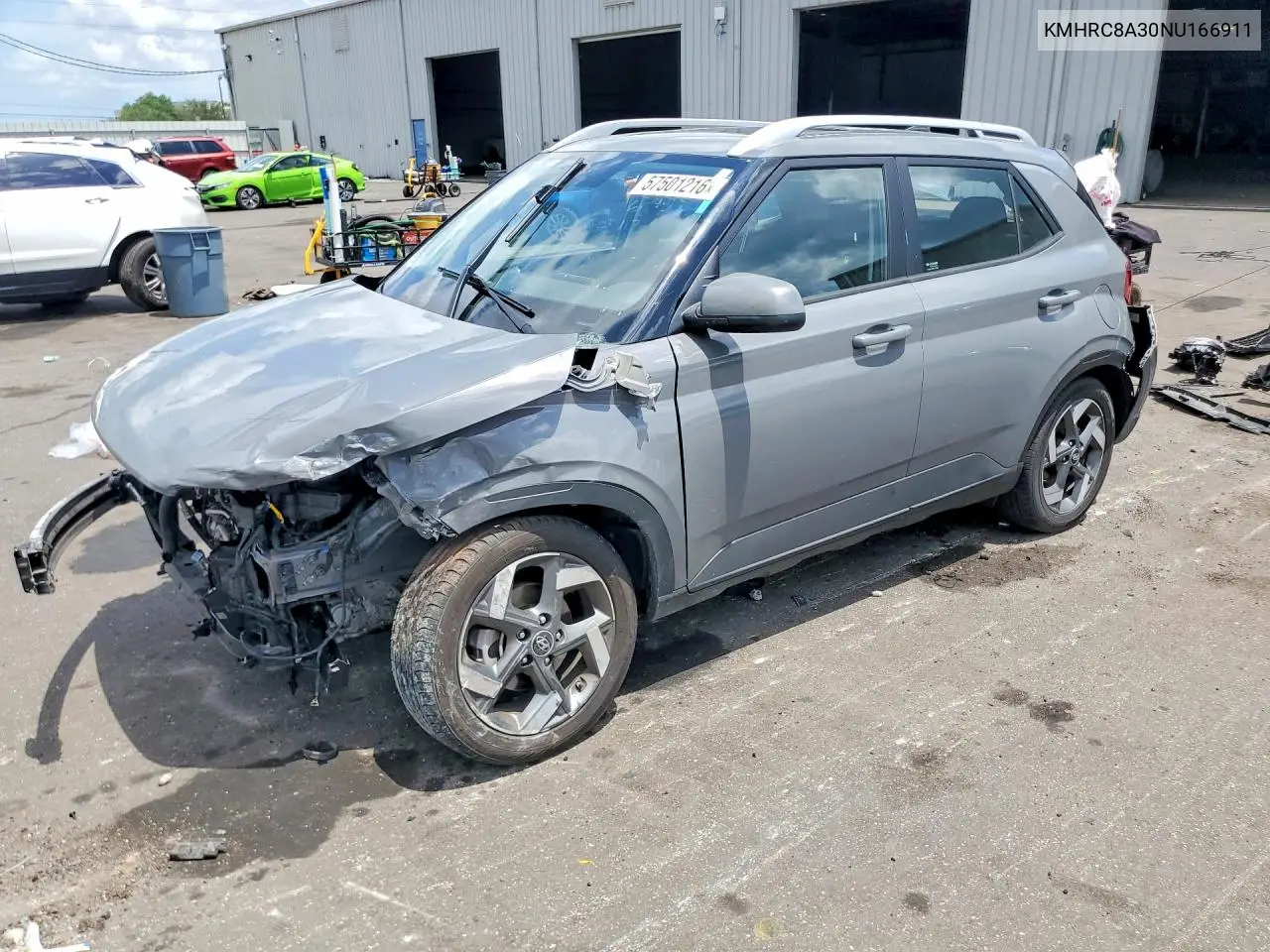 2022 Hyundai Venue Sel VIN: KMHRC8A30NU166911 Lot: 57501216