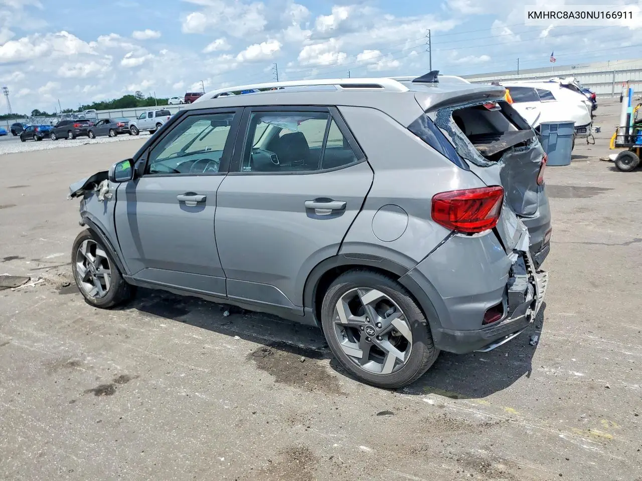 2022 Hyundai Venue Sel VIN: KMHRC8A30NU166911 Lot: 57501216