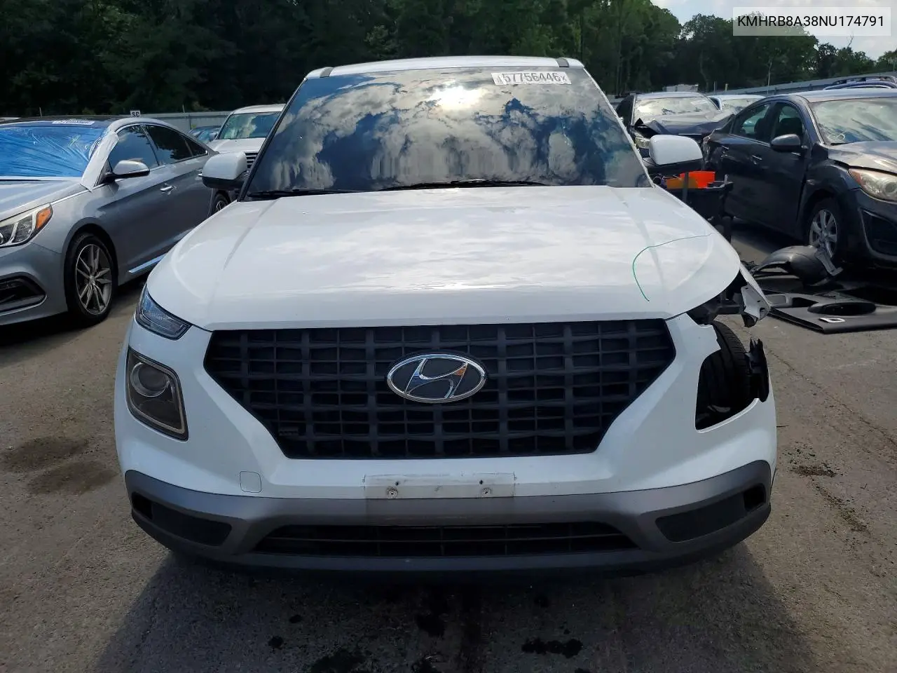 2022 Hyundai Venue Se VIN: KMHRB8A38NU174791 Lot: 57756446