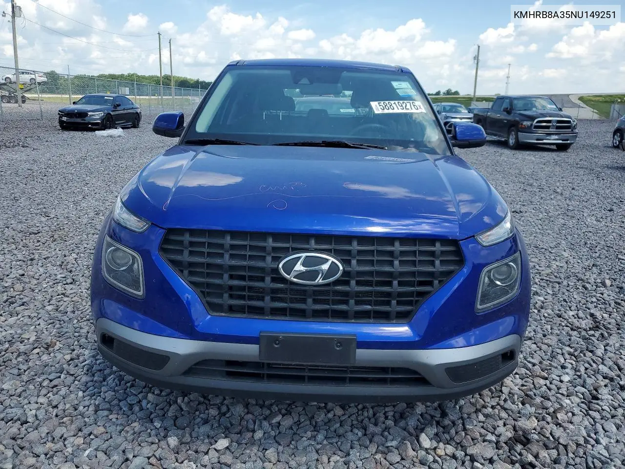 2022 Hyundai Venue Se VIN: KMHRB8A35NU149251 Lot: 58819276