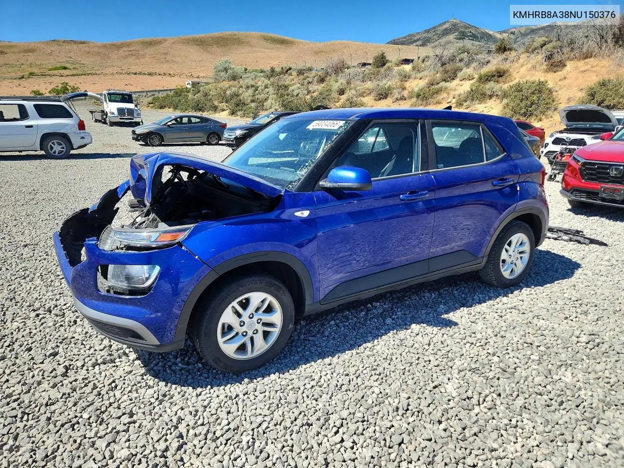 2022 Hyundai Venue Se VIN: KMHRB8A38NU150376 Lot: 59034066