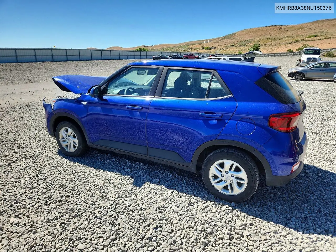 2022 Hyundai Venue Se VIN: KMHRB8A38NU150376 Lot: 59034066