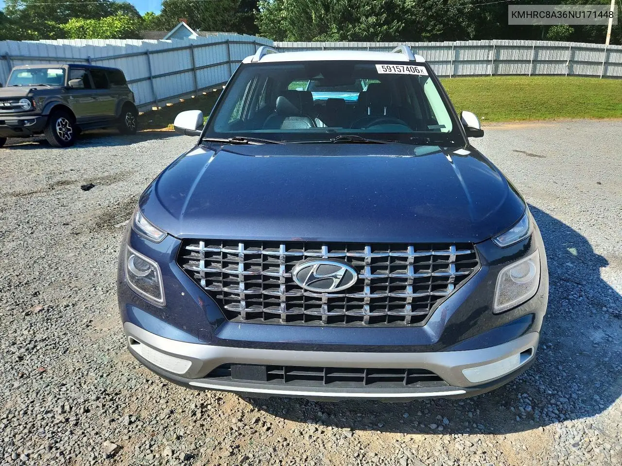 2022 Hyundai Venue Limited VIN: KMHRC8A36NU171448 Lot: 59157406