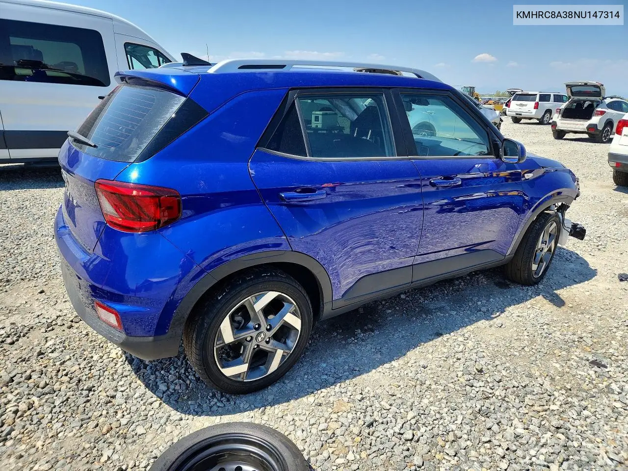 2022 Hyundai Venue Sel VIN: KMHRC8A38NU147314 Lot: 59229176