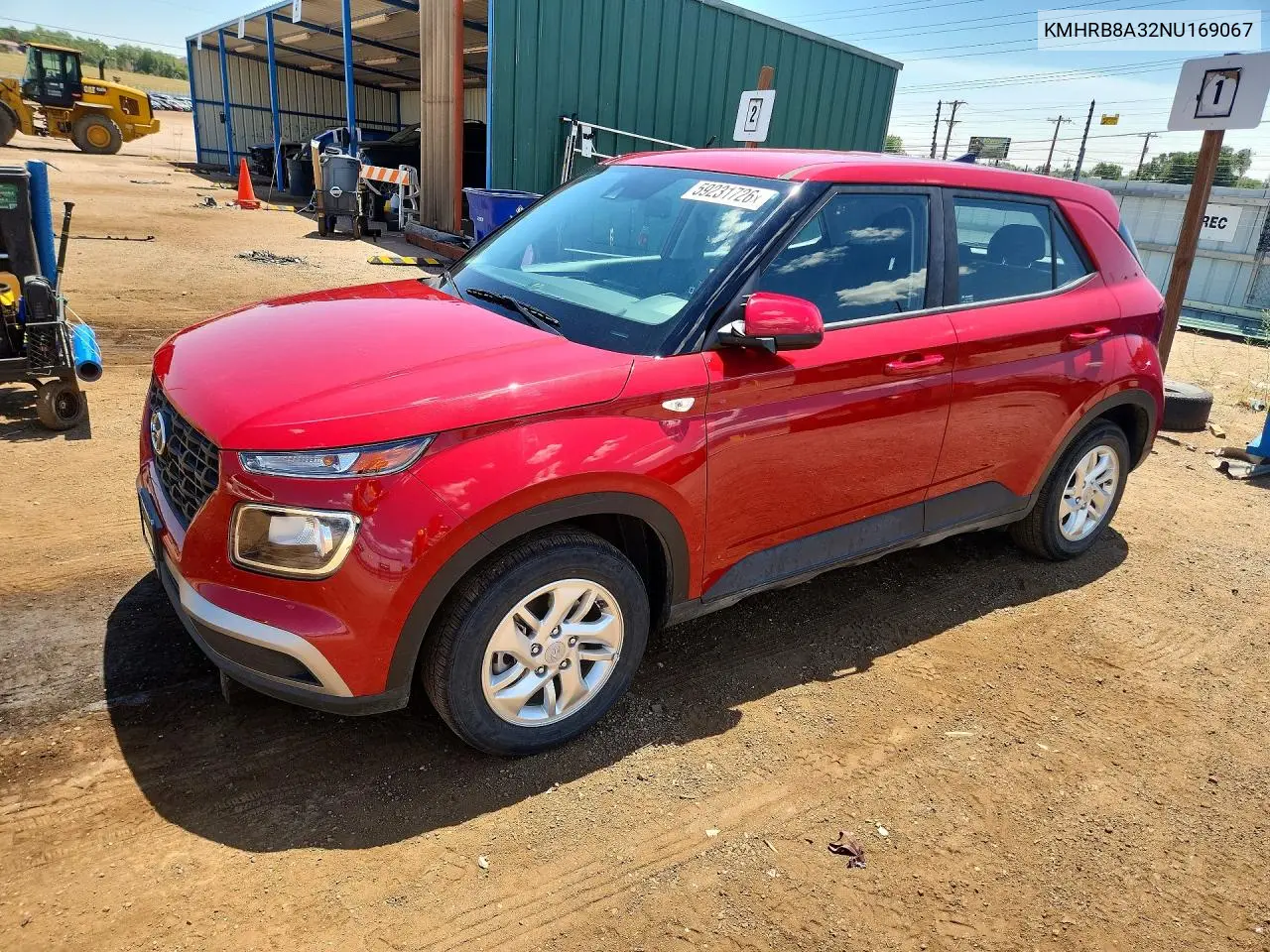 2022 Hyundai Venue Se VIN: KMHRB8A32NU169067 Lot: 59231726