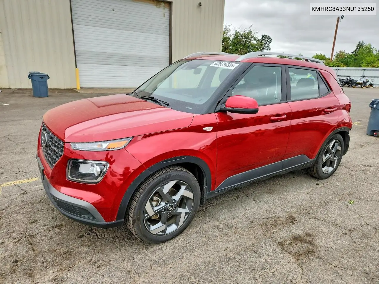 2022 Hyundai Venue Sel VIN: KMHRC8A33NU135250 Lot: 60079026