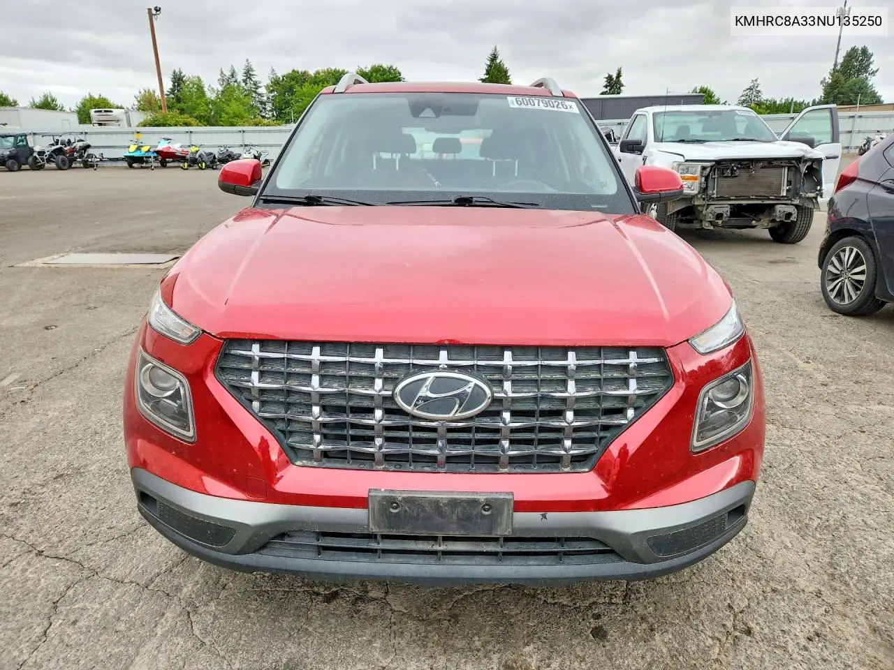 2022 Hyundai Venue Sel VIN: KMHRC8A33NU135250 Lot: 60079026