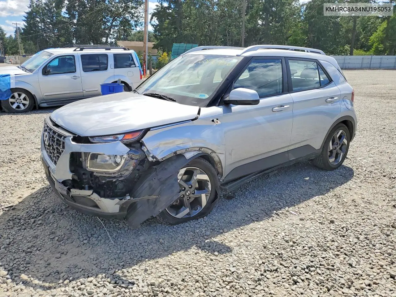 2022 Hyundai Venue Sel VIN: KMHRC8A34NU195053 Lot: 60176446