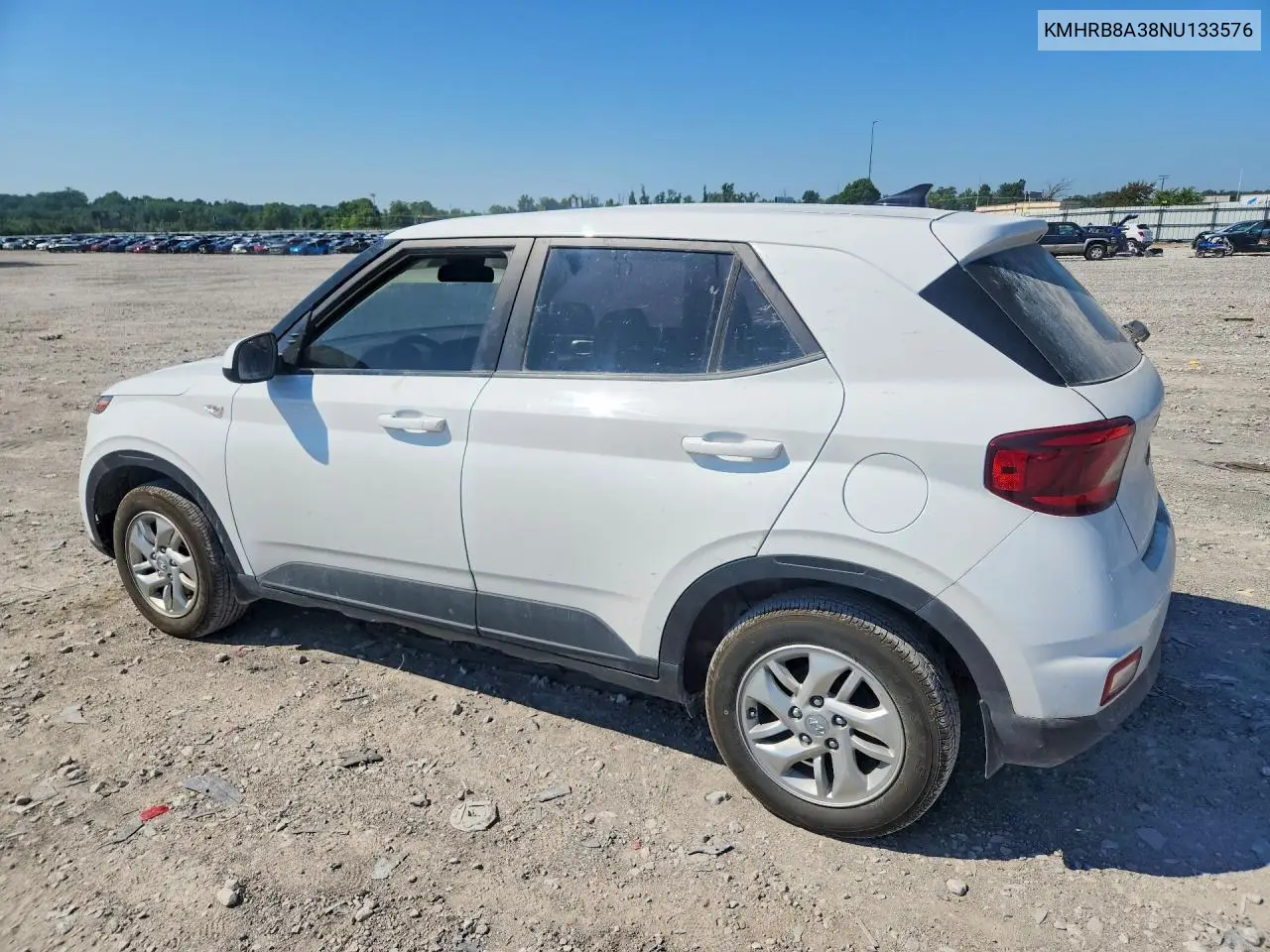 2022 Hyundai Venue Se VIN: KMHRB8A38NU133576 Lot: 60646476
