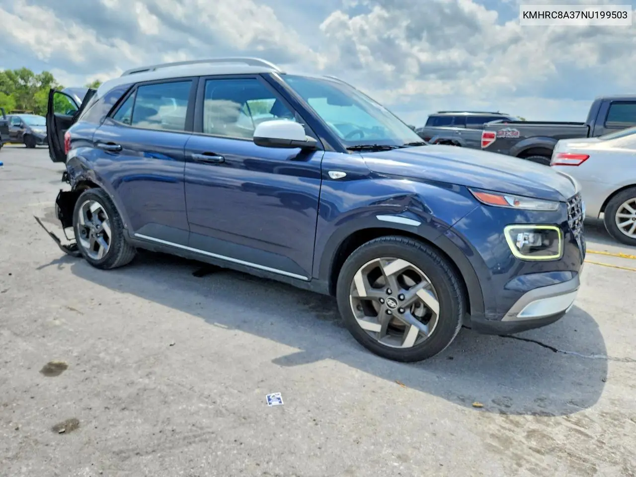2022 Hyundai Venue Limited VIN: KMHRC8A37NU199503 Lot: 60651026